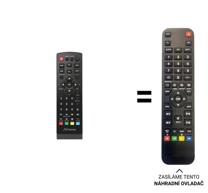 Strong SRT8222 replacement remote control of a different appearance