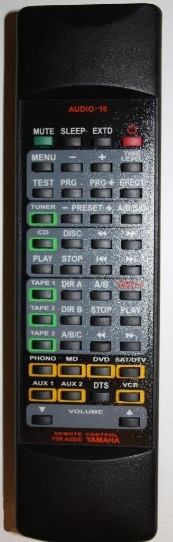 Yamaha RAV12, RAX3, RAX4 náhradní dálkový ovladač se stejným popisem.