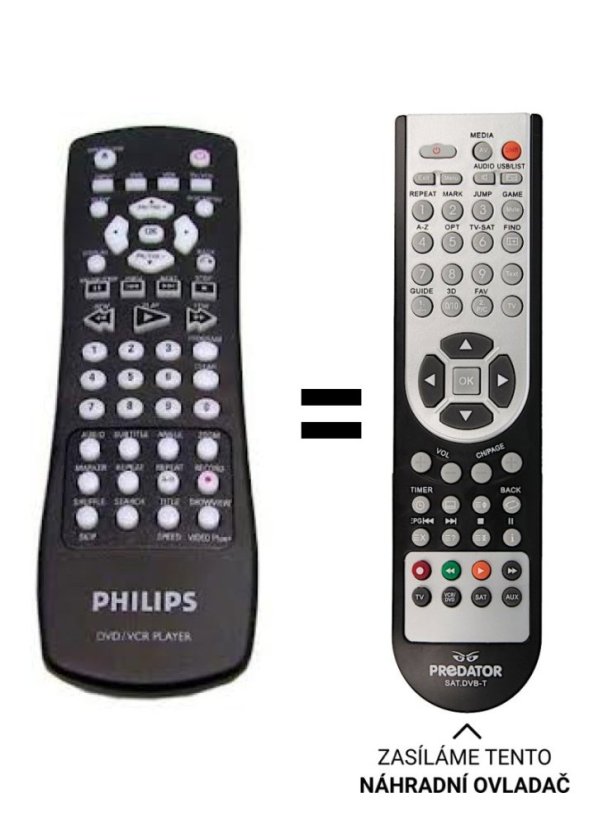 Philips 996510009972, DVP3350V Náhradné diaľkové ovládanie iného vzhľadu