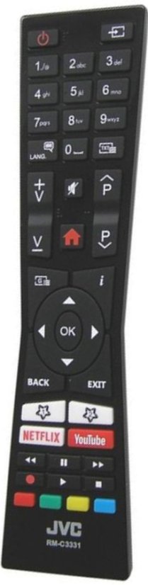 JVC LT-43VU63L, LT-43VU83M náhradní dálkový ovladač pro seniory
