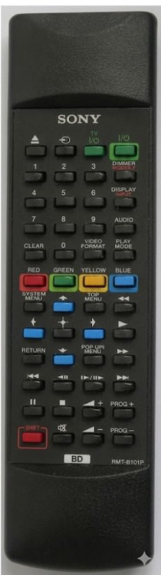 SONY RMT-B101P Ersatzfernbedienung mit identischer Beschriftung