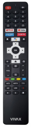 Vivax 50UHD10K náhradný diaľkový ovládač bez mikrofonu