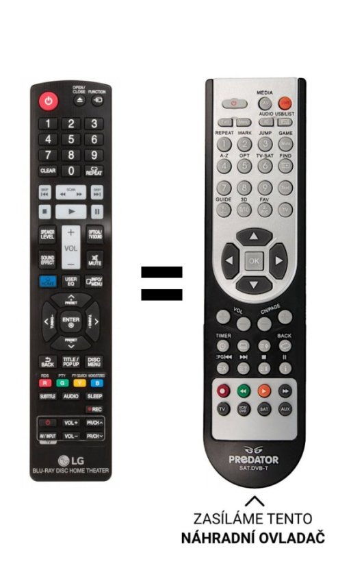 LG AKB73775639 náhradní dálkový ovladač jiného vzhledu