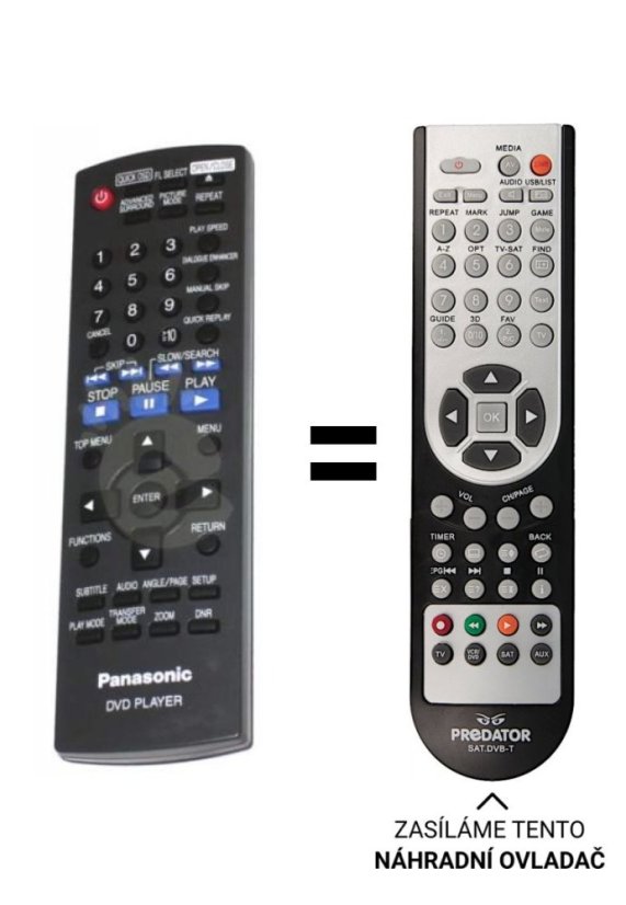 Panasonic EUR7631260R Náhradné diaľkové ovládanie iného vzhľadu