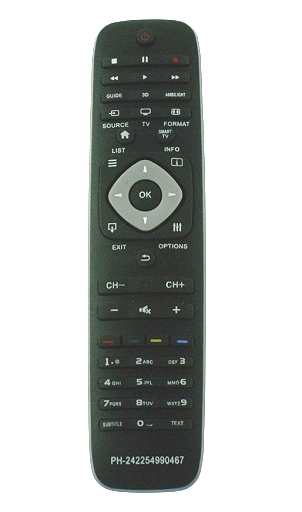 Philips 50PFL3088H/12 náhradný diaľkový ovládač rovnakého vzhľadu
