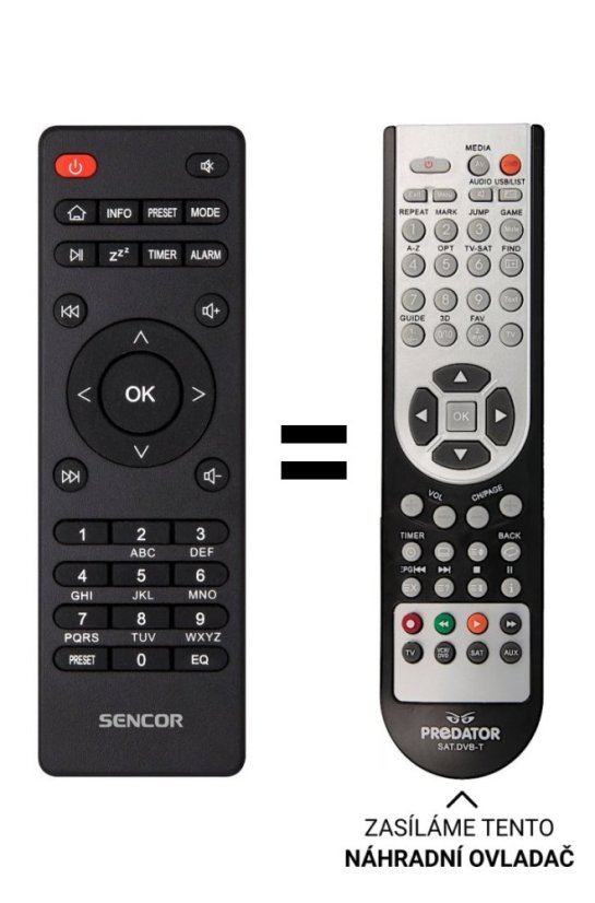Sencor Sir 5000WDB Replacement Remote Control