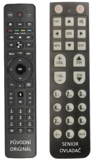 Náhradní dálkový ovladač pro seniory k O2 TV Set-top boxu nové generace Tech4Home