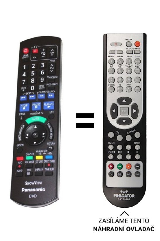 Panasonic N2QAYB000464, N2QAYB000460 náhradní dálkový ovladač jiného vzhledu