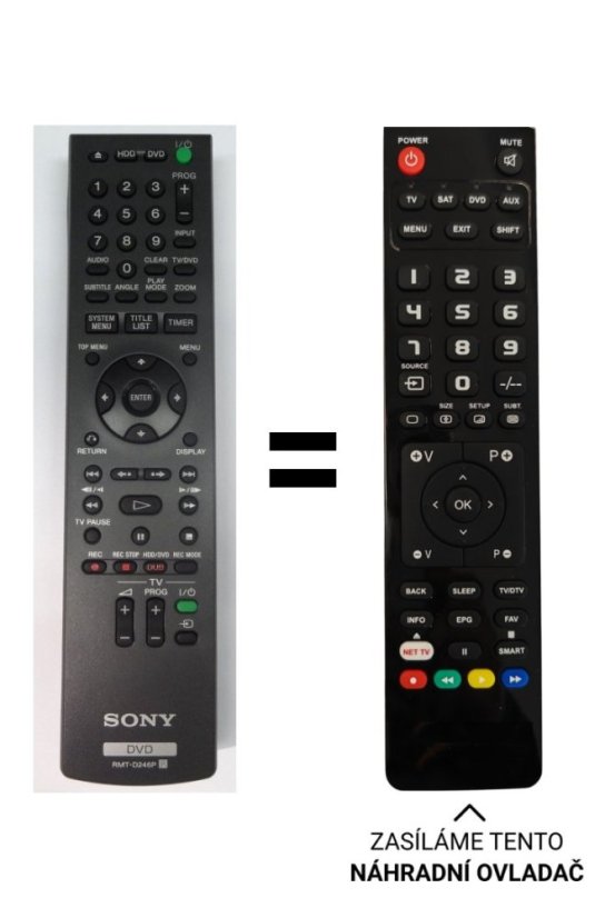 Sony RMT-D246P náhradní dálkový ovladač jiného vzhledu