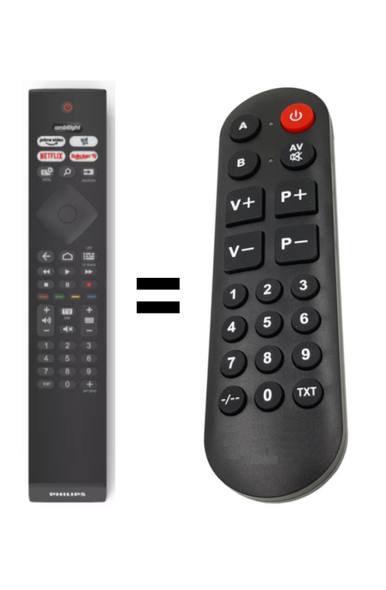 Philips 55OLED706 náhradný diaľkový ovládač pre seniorov.