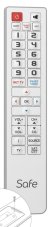 A universal washable remote control that we will program for your device - White