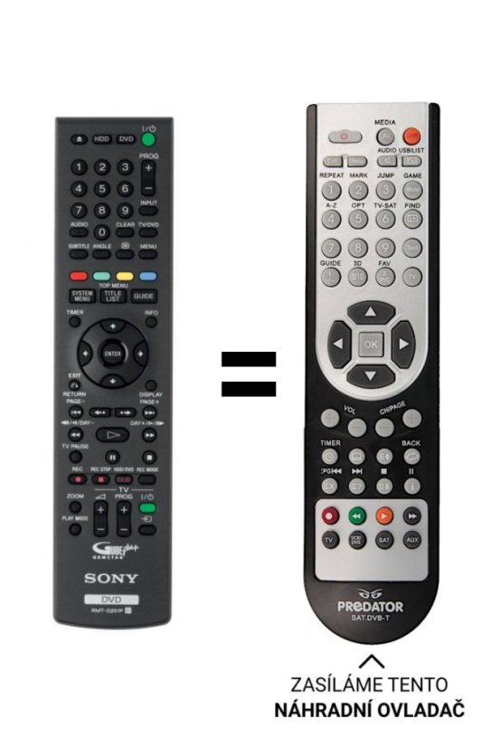 Sony RMT-D251P náhradní dálkový ovladač jiného vzhledu