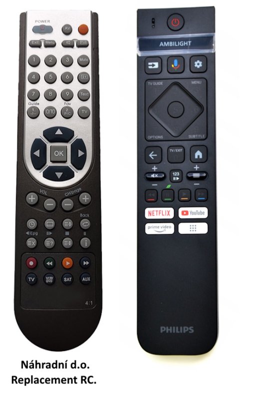 Philips 996592404314 replacement remote control with a different look