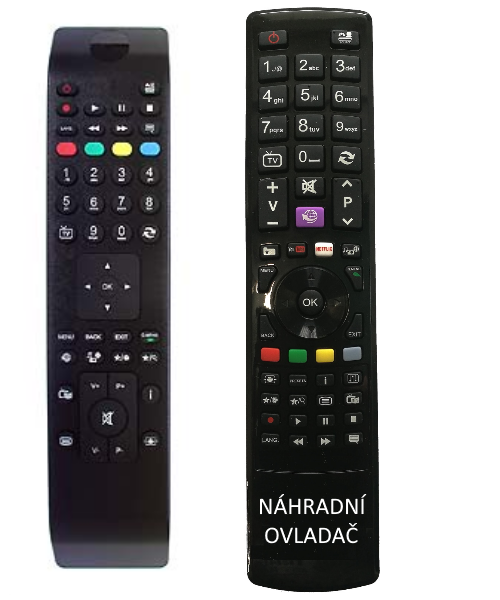 Gogen, Hyundai, Orava, Finlux, JVC, Technika RC4800 náhradní dálkový ovladač stejného vzhledu