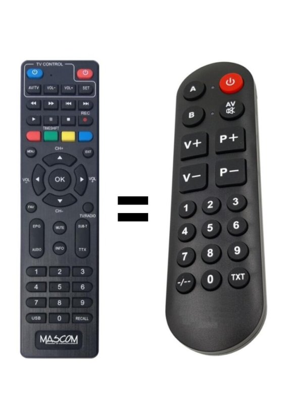 diaľkový ovládač Mascom MC720T2 HD pro seniory