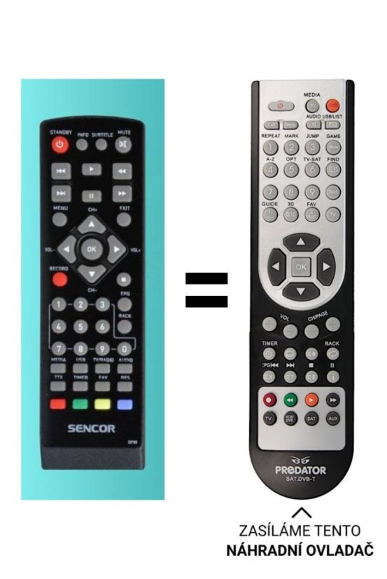SENCOR SDB5003T REPLACEMENT Remote Control