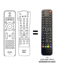 Philips RC2573, RR2573 náhradní dálkový ovladač jiného vzhledu
