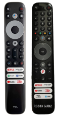 TCL RC902V FUR1 original remote control with numbers and colored buttons.
