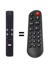 TCL 50C715, U49P6006X1 náhradní dálkový ovladač pro seniory