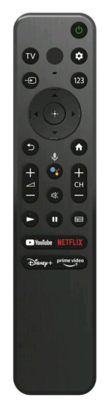 Sony KD-43X85K náhradný diaľkový ovládač rovnakého vzhľadu s mikrofónom