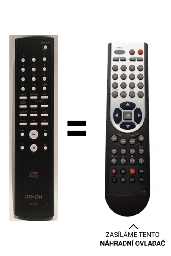 Denon RC-1033 náhradní dálkový ovladač jiného vzhledu