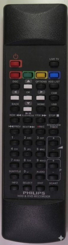 Ersatzfernbedienung für PHILIPS DVD-R5570H mit identischer Beschriftung