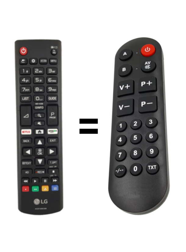 LG AKB75375608 náhradní dálkový ovladač pro seniory