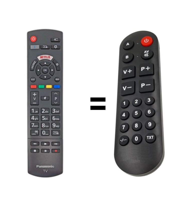 Panasonic TX-24GS350E náhradní dálkový ovladač pro seniory