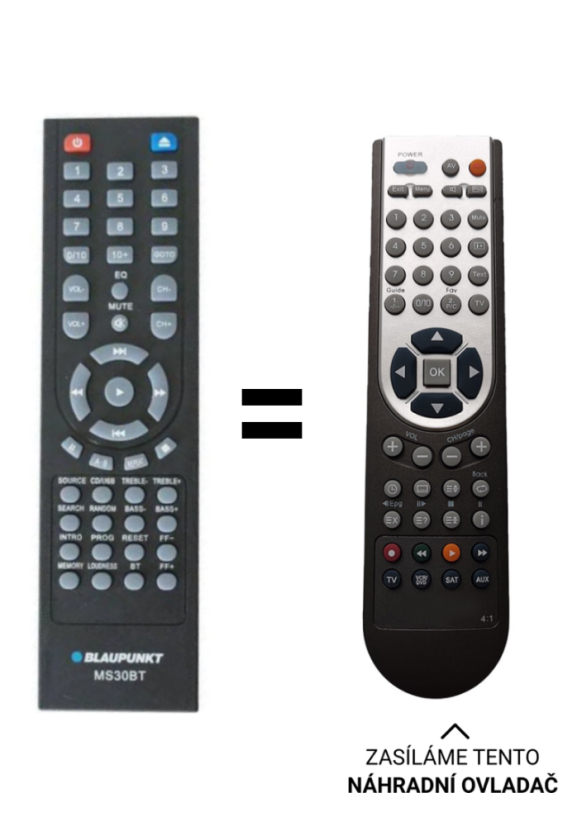 Blaupunkt MS30BT Replacement Remote Control