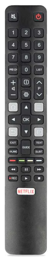 TCL 55C728, 70P615 náhradní dálkový ovladač stejného vzhledu